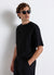 T-shirt relaxed goffrata a tinta unita