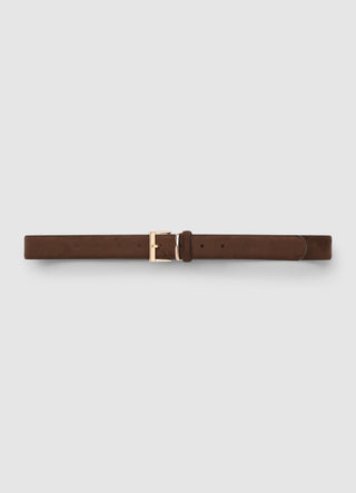 Solid colour mid-rise belt with buckle