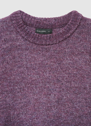 Gładki sweter z okrągłym dekoltem