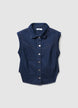 Camicia smanicata denim - XL