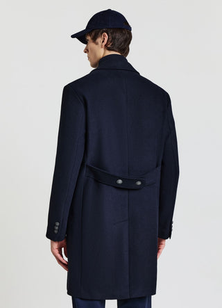Single-colour double-breasted coat