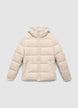 Gepolsterte Jacke mit Kapuze in Uni-Farbe - XL