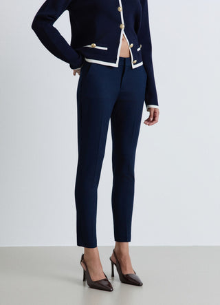 Plain tailored long trousers