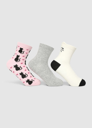 Pack 3 calze con gattini