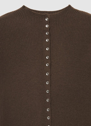 T-shirt côtelée avec boutons