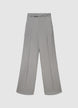 Pinstriped straight trousers - S