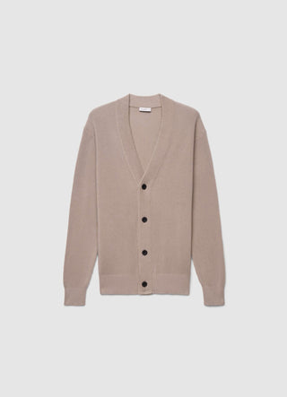 Cardigan a coste con bottoni