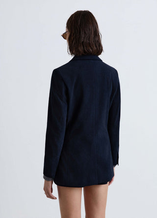 Double-breasted corduroy jacket