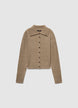 Cardigan con maxi colletto e bottoni - XS