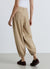 Straight trousers with elasticated hem
