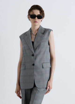 Long waistcoat with Prince of Wales pattern