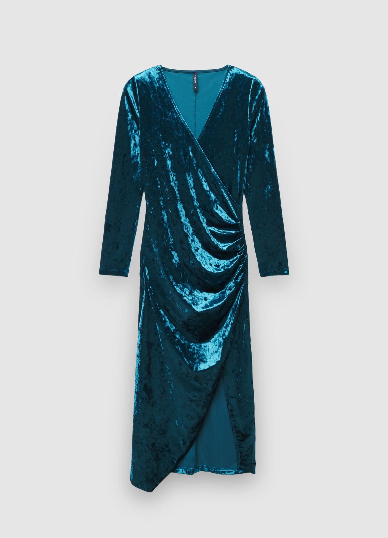 Long wrap dress with draping  Calliope