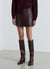 Gonna-pantalone mini effetto pelle con zip laterale