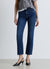 Jeans crop flare a tinta unita
