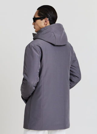 Einfarbiger Parka-Obermantel