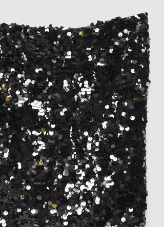 Top a fascia con paillettes e schiena scoperta