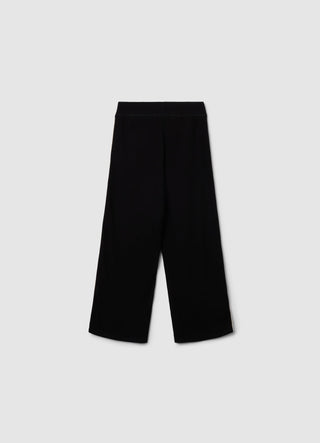 Pantaloni wide leg con bande laterali
