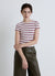 T-shirt a righe con girocollo