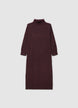 Langes Rollkragenkleid in Uni-Farbe - XXL