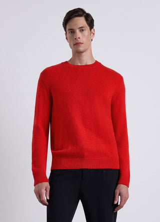 Pullover aus Wollmischung in Uni-Farbe