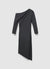 Vestito monospalla con arriccio
