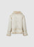 Padded jacket with fur-effect collar