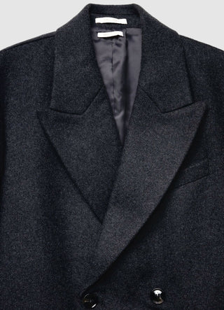 Cappotto doppiopetto a tinta unita