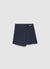 Gonna-pantalone corta con pieghe e fibbia