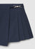 Gonna-pantalone corta con pieghe e fibbia