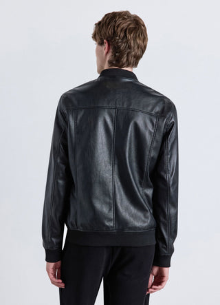 Bomber con zip e bordi a costine