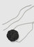 Choker con strass e applicazione floreale