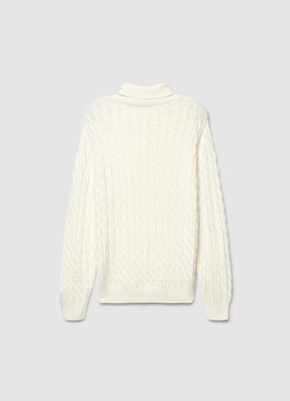 Maglia dolcevita a trecce