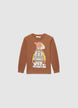 Тишърт oversize с тигров принт и апликация - 6-7