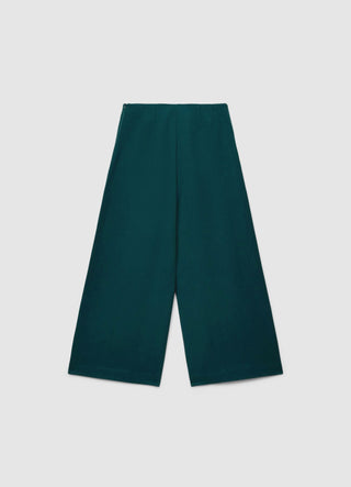 Pantaloni culotte con pieghe simmetriche