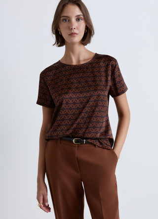 Blusa con stampa geometrica