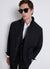 Padded duster coat with high collar