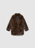 Doppelreihige Jacke mit Felloptik