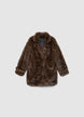 Double-breasted faux fur jacket - XS