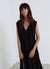 Solid colour V-neck knitted vest