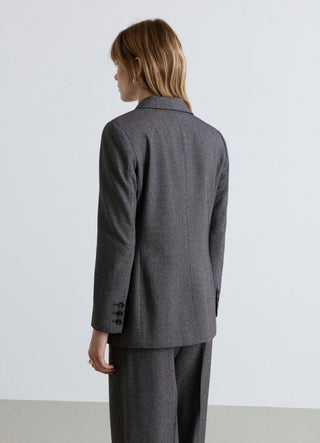 Solid-colour double-breasted jacket