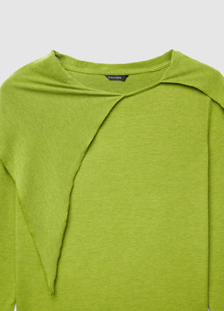 T-shirt con collo nodo
