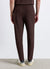 Long gym trousers in piqué fabric with drawstring waistband