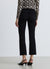 Jeans crop flare con fondo sfrangiato