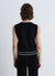 Knitted vest with contrast edging