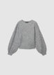 Pullover mit Rundhalsausschnitt und schimmerndem Pointelle-Effekt - XS