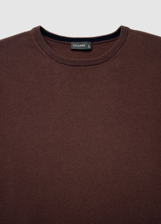 Maglia girocollo con profili a contrasto