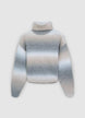 Pull à col roulé fantaisie dégradé - XL