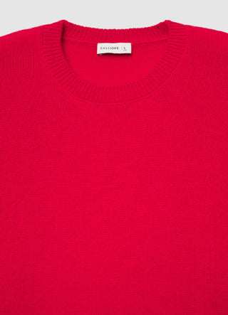Pullover aus Wollmischung in Uni-Farbe