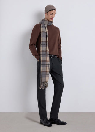 Pantaloni chino a microfantasia