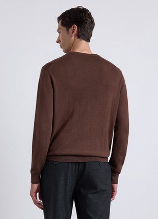 Maglia girocollo con profili a contrasto